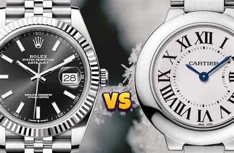 rolex vs cartier women's watch|Cartier versus Rolex.